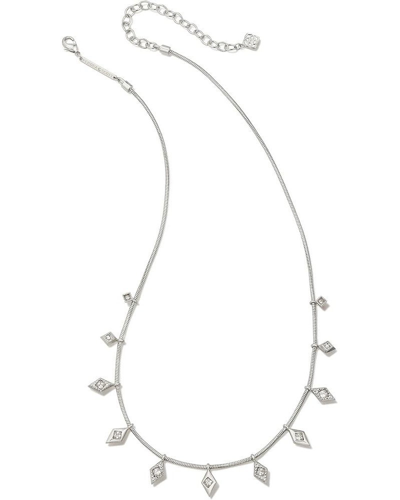 Kinsley Strand Necklace One Size Silver White Cz $23.27 Necklaces