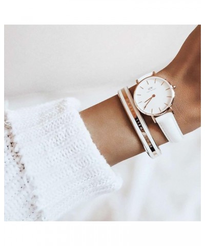 Classic Enamel Bracelet Rose Gold/Satin White Medium $34.10 Bracelets