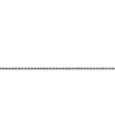 Solid 10k White Gold 1.15mm Diamond-Cut Rope Chain Necklace - with Secure Lobster Lock Clasp 7.0 Inches $121.80 Necklaces