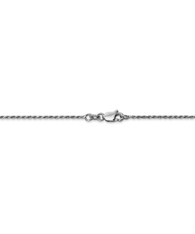 Solid 10k White Gold 1.15mm Diamond-Cut Rope Chain Necklace - with Secure Lobster Lock Clasp 7.0 Inches $121.80 Necklaces