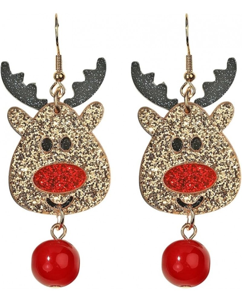 Christmas Theme Earrings Acrylic Cute Santa Claus Gingerbread Reindeer Christmas Stockings Earrings Christmas Jewelry Gift Re...