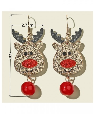 Christmas Theme Earrings Acrylic Cute Santa Claus Gingerbread Reindeer Christmas Stockings Earrings Christmas Jewelry Gift Re...