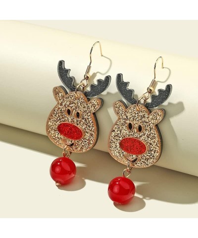 Christmas Theme Earrings Acrylic Cute Santa Claus Gingerbread Reindeer Christmas Stockings Earrings Christmas Jewelry Gift Re...