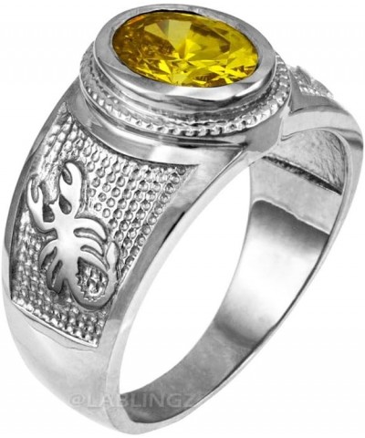 Zodiac Sign Birthstone CZ Ring in Sterling Silver Scorpio $35.74 Rings