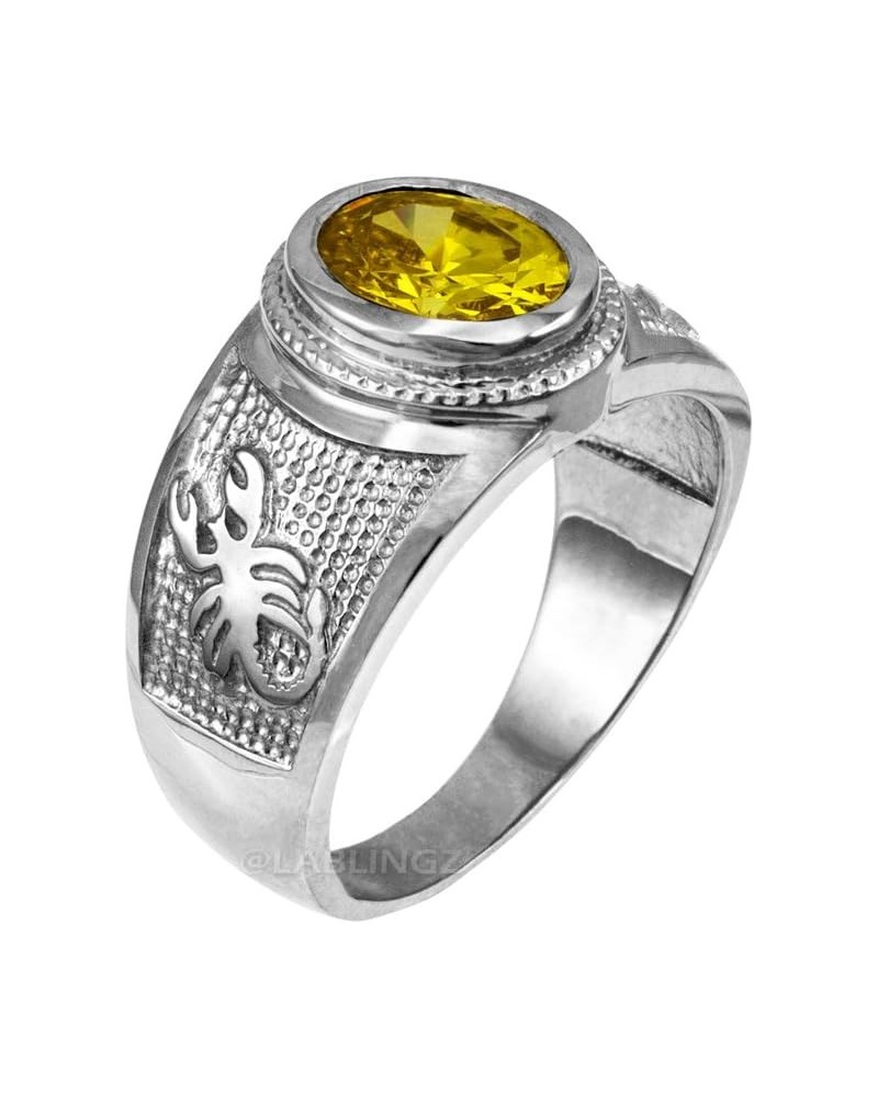 Zodiac Sign Birthstone CZ Ring in Sterling Silver Scorpio $35.74 Rings