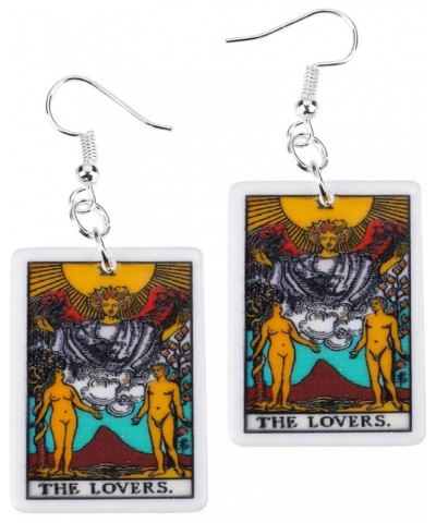 Tarot Jewelry for Women - Tarot Earrings - Zodiac Earrings - Rider Waite Tarot Earrings - Zodiac Earrings - Tarot Card Dangle...