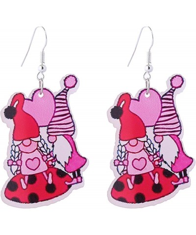 Fashion Cute Acrylic Love Heart Dangle Drop Earrings for Women Red Heart Statement Dangle Earrings Colorful Kawaii Heart Weir...