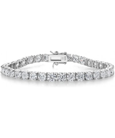 925 Sterling Silver Round White Moissanite Tennis Bracelet For Women (18.00 Cttw, Round 5MM, 7.25 Inch) $82.27 Bracelets