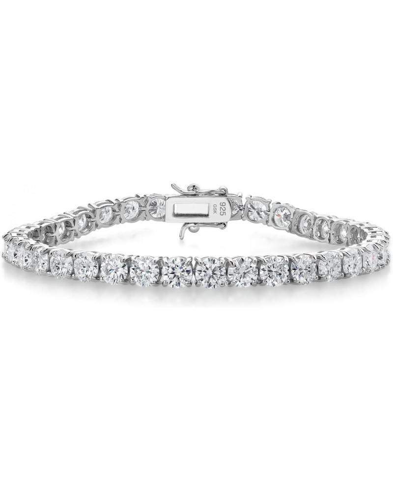 925 Sterling Silver Round White Moissanite Tennis Bracelet For Women (18.00 Cttw, Round 5MM, 7.25 Inch) $82.27 Bracelets