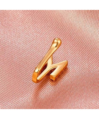 Crystal Initial Nose Ring Gold Fake Septum Nose Rings Copper Inlaid Zircon Letter S Nose Cuff Tiny Alphabet U-shaped Clip On ...