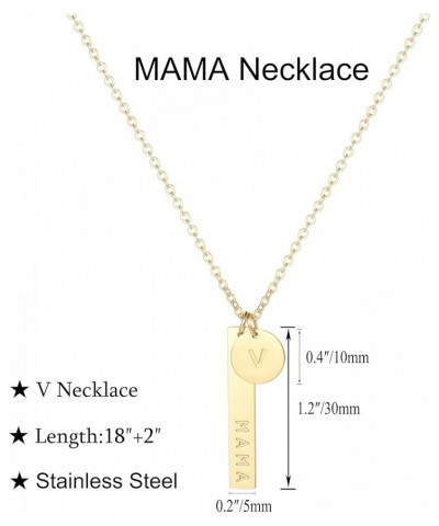 MAMA Necklace,Initial Necklace,mama necklaces for women,18K Gold Plated Mama Necklace,Mothers Day Gifts V $8.09 Necklaces