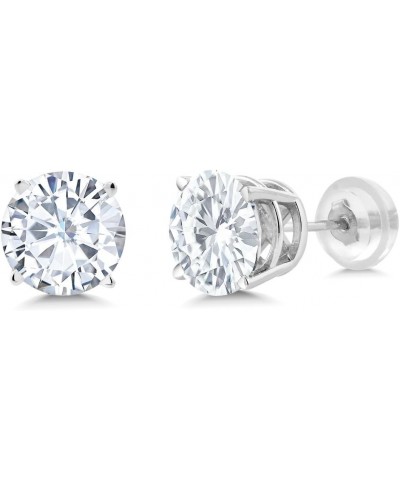 14K White Gold Forever Classic Moissanite from Charles & Colvard Stud Earrings For Women (1.60 Cttw, Round 6MM) $70.00 Earrings