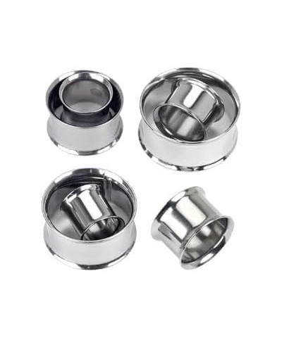 Pair of Double Flared Flesh Tunnels Up to 2" 316L Surgical Steel 2" (51mm) $16.23 Body Jewelry