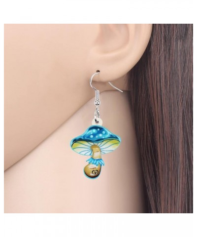 Mushroom Earring Earrings Acrylic Magic Psychedelic Cottage Core Fungus Cap Wonderland Dangle Looking Glass Style Alice Hippi...