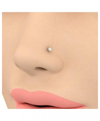 0.03 to 0.14 Carat 4-Prong Solitaire Diamond Nose Pin Stud in 18K Gold Yellow Gold 0.05 carats $51.75 Body Jewelry