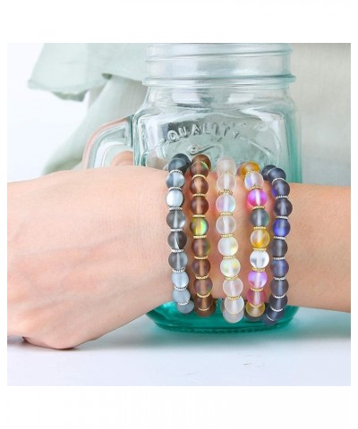 Moonstone Beads Strand Bracelets for Women 18001G $11.20 Bracelets