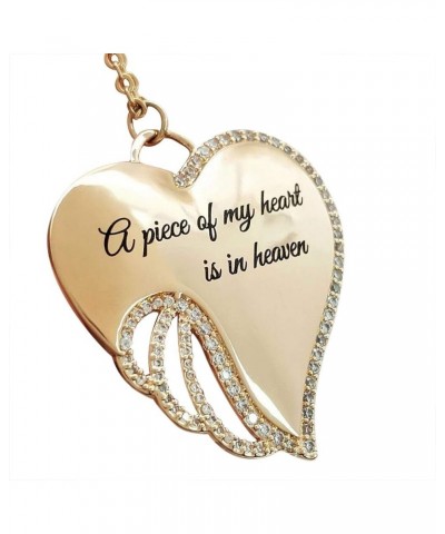 Broken Heart Necklace Pendant Diamond Heart Heavenly in My Angel Alloy is Love of Piece A Necklace Charm Lady Gold $5.93 Neck...