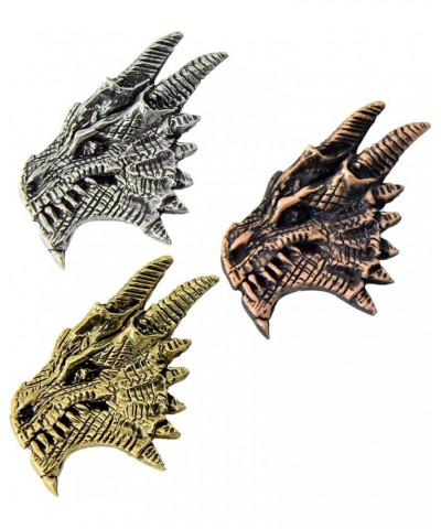 Handcrafted Fantasy Dragon Brooch and Lapel Pins - Face, Flying, Climbing, Walking, Three Headed, Claws, Eggs, Eyes - Pewter,...