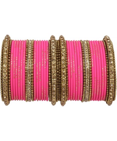 SANARA Indian Bollywood Unique Designer Bollywood Bangle set With Exclusive Kada made 42 pcs bangles Hot Pink 2.4 Inches $18....