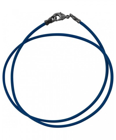 Gunmetal 1.8mm Fine Royal Blue Leather Cord Necklace 22.0 Inches $11.17 Necklaces