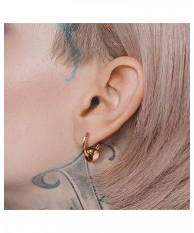 20GA 316L Stainless Steel Faux Captive Bead Hinged Hoop Earrings, Sold as a Pair Blue $8.65 Body Jewelry