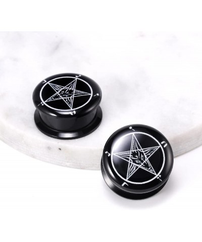 1 Pair Acrylic Solid Screw On Ear Plugs Tunnels Jesus Christ Epoxy Allergy Free 2g - 1 Inch Stretcher Art Color Portrait Draw...