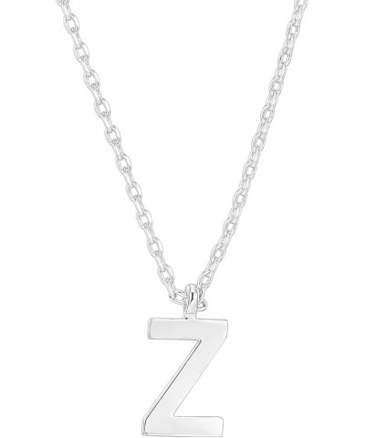 14K Gold Plated Initial Necklace | Letter Necklaces for Women White Gold Z $10.59 Necklaces