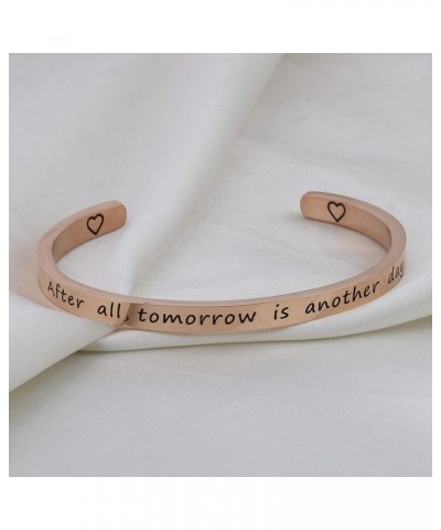 After All Tomorrow Is Another Day Cuff Bracelet Inspired By Gone With The Wind Scarlett Quote Jewelry Famous Movie Inspiratio...