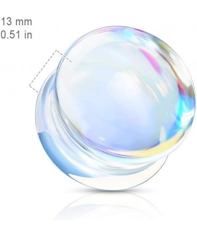 Iridescent Glass Double Flared Saddle Plug Gauges, Sold as a Pair 12mm (1/2") $9.22 Body Jewelry