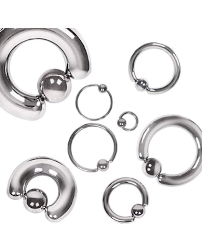 316L Surgical Steel Captive Bead Ring 16GA, Length: 5/16", Ball: 4mm $8.82 Body Jewelry