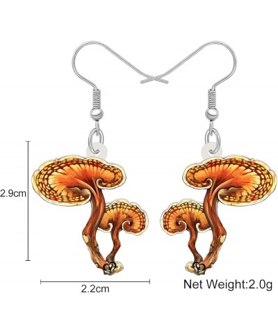 Cute Acrylic Anime Mushroom Earrings Dangle Drop Plants Jewelry for Women Girls Kids Charms Gifts Party Favors Brown A $7.00 ...