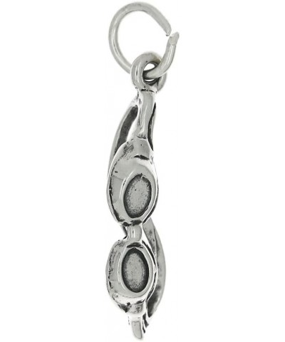 Sterling Silver Oxidized Three Dimensional Swim Goggles Charm $12.57 Bracelets