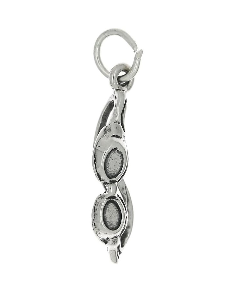 Sterling Silver Oxidized Three Dimensional Swim Goggles Charm $12.57 Bracelets