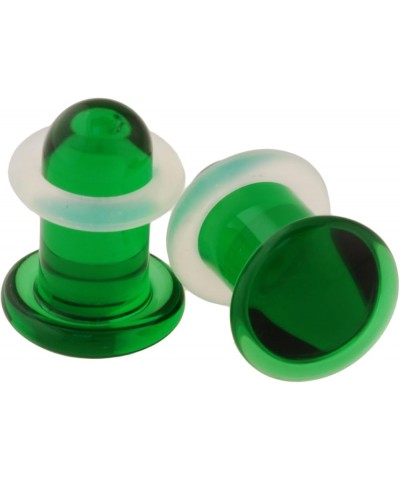 Pair of Emerald Glass Single Flared Simple Plugs 10g, Standard Length $19.82 Body Jewelry