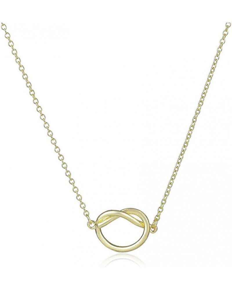 Infinity Symbol Forever Love Knot Heart Necklace Tie The Knot Pendant Necklace Bridesmaid Gift Gold $10.79 Necklaces