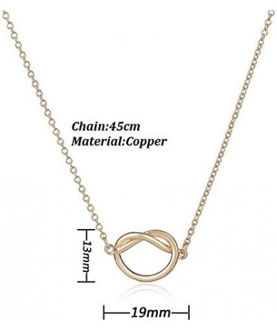 Infinity Symbol Forever Love Knot Heart Necklace Tie The Knot Pendant Necklace Bridesmaid Gift Gold $10.79 Necklaces