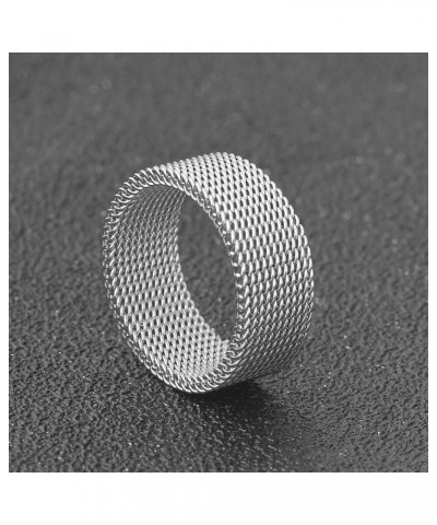 Stainless Steel Mesh Ring-Comfortable Fashionable Women and Man Engage Wedding Band, Size 4-13 5 Silver $7.50 Rings