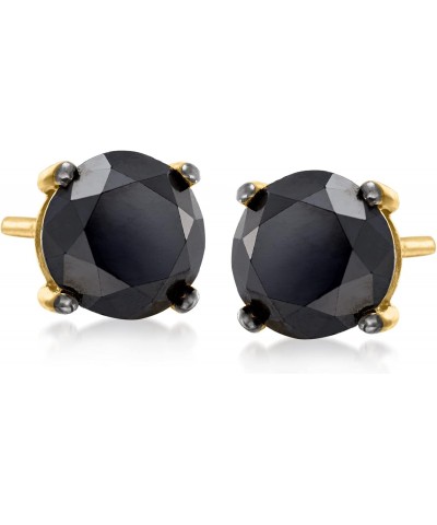 3.00 ct. t.w. Black Diamond Stud Earrings in 14kt Yellow Gold $242.35 Earrings