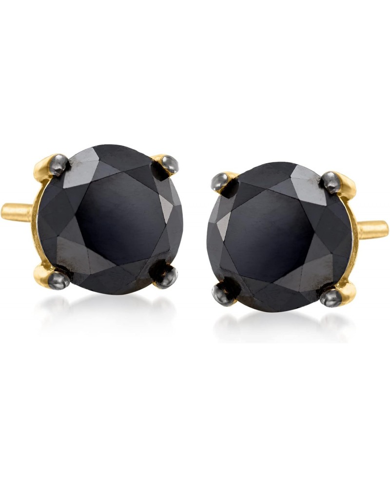 3.00 ct. t.w. Black Diamond Stud Earrings in 14kt Yellow Gold $242.35 Earrings