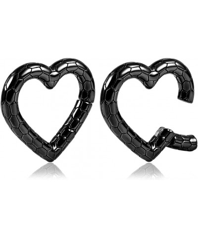 2PCS Heart Design Ear Hanger Weights for Stretched Ears Gauges Ear Plugs Body Piercing Tunnels 316L Stainless Steel Hypoaller...