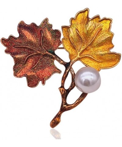 Thanksgiving Brooch Pin Autumn Fall Leaves Brooch Pin Maple Leaf Lapel Pin, Thanksgiving Jewelry Accessory Gifts Decoration M...