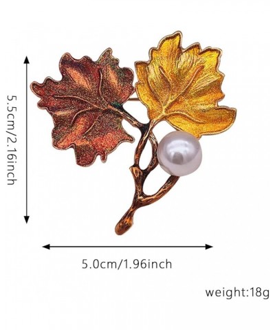 Thanksgiving Brooch Pin Autumn Fall Leaves Brooch Pin Maple Leaf Lapel Pin, Thanksgiving Jewelry Accessory Gifts Decoration M...