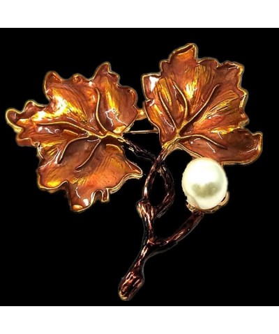 Thanksgiving Brooch Pin Autumn Fall Leaves Brooch Pin Maple Leaf Lapel Pin, Thanksgiving Jewelry Accessory Gifts Decoration M...