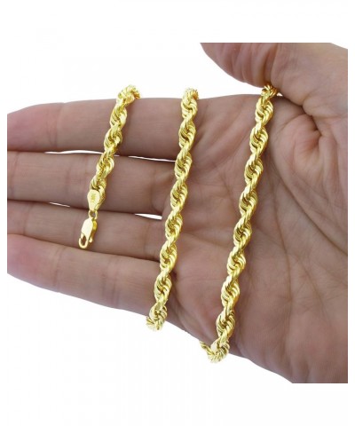 10k Yellow Gold 5mm Rope Chain Diamond Cut Bracelet, Mens Womens Jewelry 7" 7.5" 8" 8.5" 9 Yellow 8.5 $72.90 Bracelets