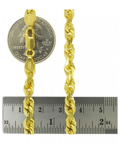 10k Yellow Gold 5mm Rope Chain Diamond Cut Bracelet, Mens Womens Jewelry 7" 7.5" 8" 8.5" 9 Yellow 8.5 $72.90 Bracelets