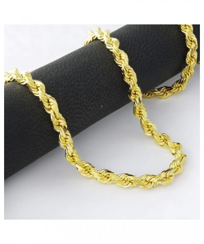 10k Yellow Gold 5mm Rope Chain Diamond Cut Bracelet, Mens Womens Jewelry 7" 7.5" 8" 8.5" 9 Yellow 8.5 $72.90 Bracelets