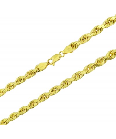 10k Yellow Gold 5mm Rope Chain Diamond Cut Bracelet, Mens Womens Jewelry 7" 7.5" 8" 8.5" 9 Yellow 8.5 $72.90 Bracelets