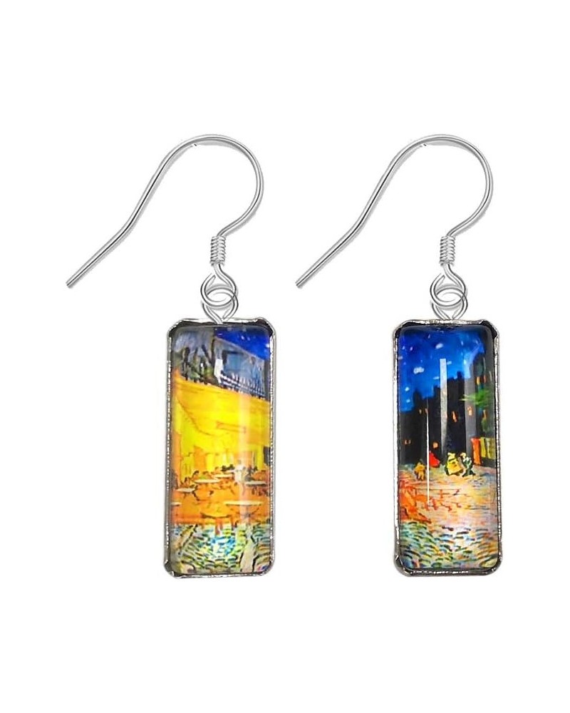 Van Gogh Painting Starry Sky Sunflower Drop Dangle Earrings for Women Girls Abstract Art Earrings Charm Jewelry Town $7.79 Ea...