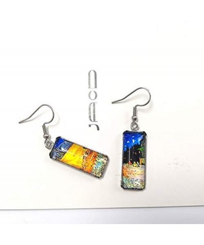 Van Gogh Painting Starry Sky Sunflower Drop Dangle Earrings for Women Girls Abstract Art Earrings Charm Jewelry Town $7.79 Ea...