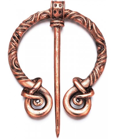 XGALA Viking Brooch Pin Clasp Clothes Cloak Pin Celtic Shawl Scarf Brooch Jewelry for Women Girls Style14 - Antique Rose Gold...